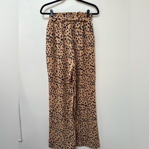 Lulus Wide Leg Leopard Print Pants